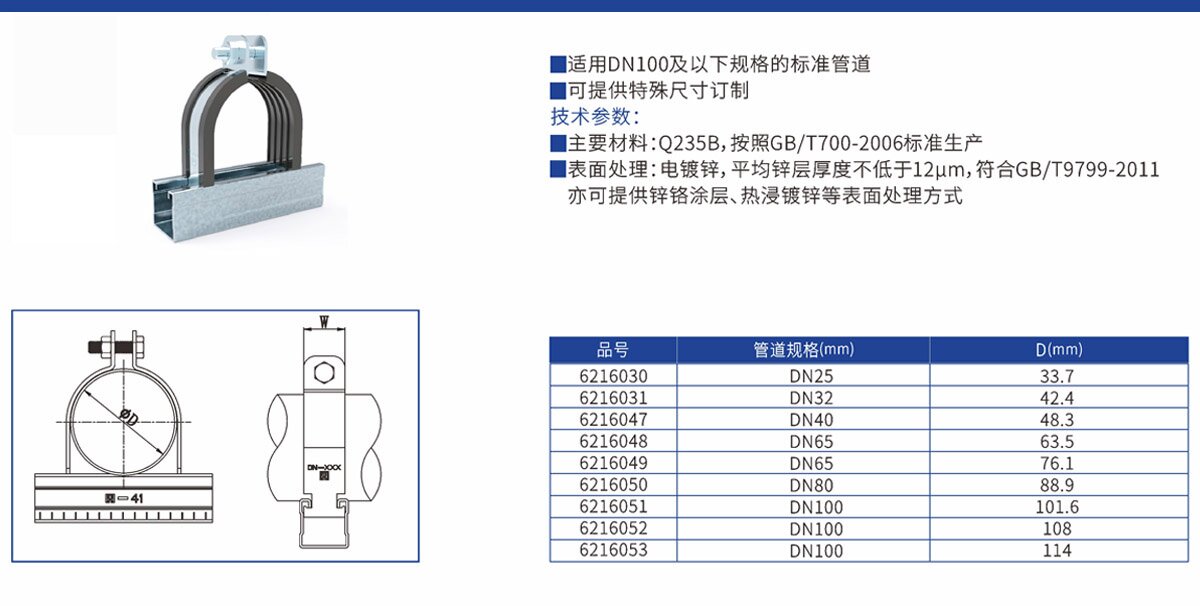 P型抗震管束